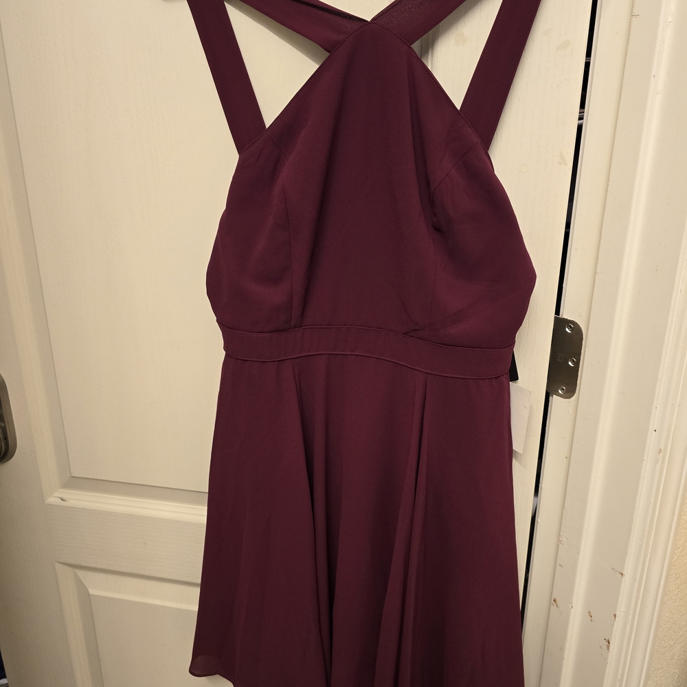 Lulu's Chic Plum Backless Dress